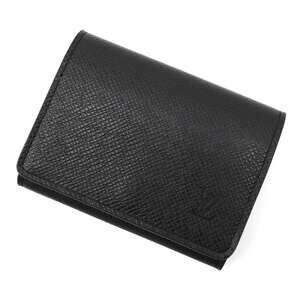 Louis Vuitton Taiga Envelope Carte Wallet de Visite NM Wallet Black